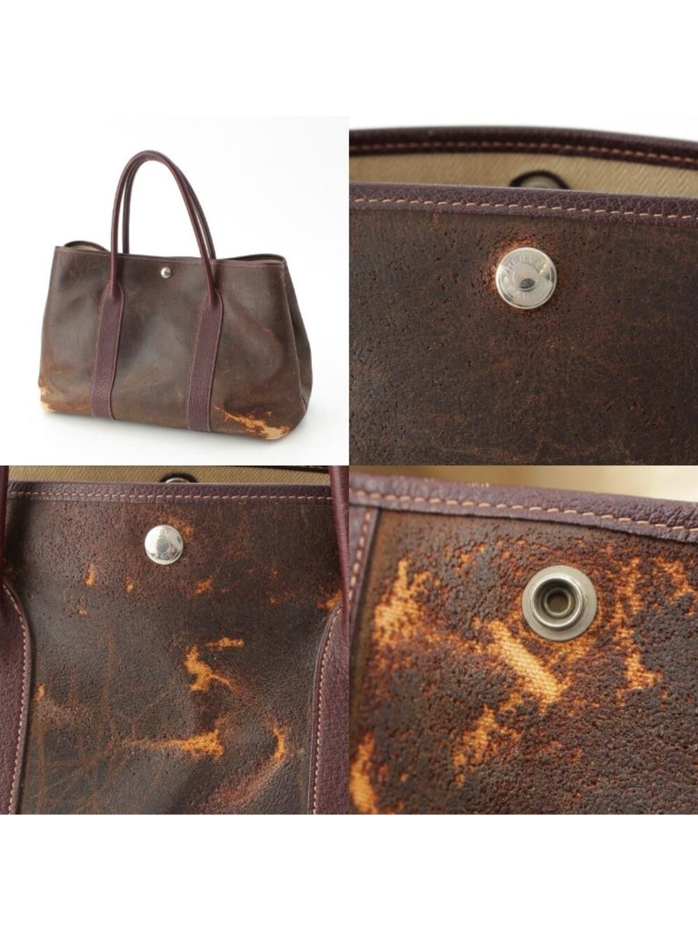 Hermes Amazonia Vintage Garden Party Tote Brown - Picture 8 of 10